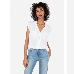 NWT Zip Front Chelsea Pop Over Express Shirt Small